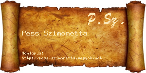 Pess Szimonetta névjegykártya